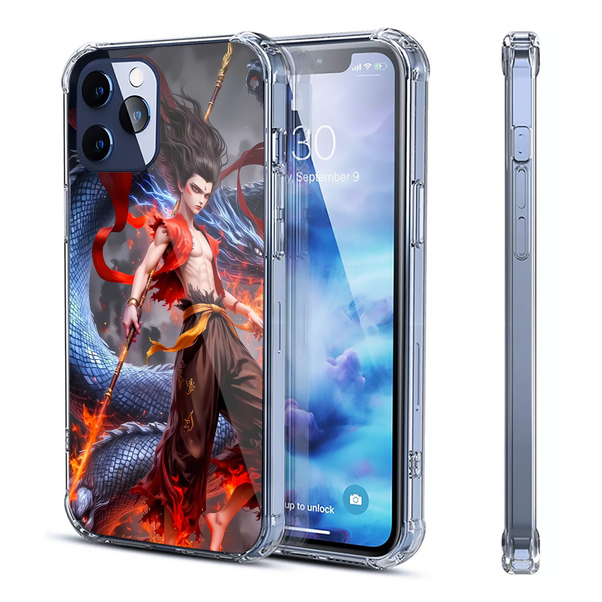 （画像用） Ne Zha 2 ナタ 魔童の大暴れ 【iPhone 12シリーズ対応】透明スマホケース（クリアソフトケース）